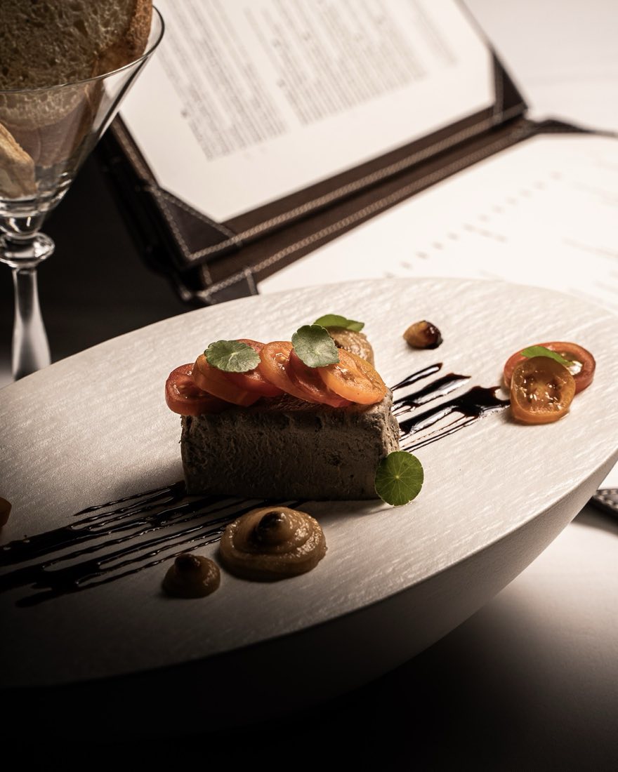Plated seafood dish